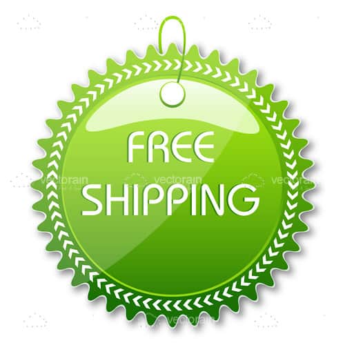 Green Free Shipping Tag